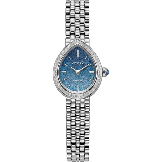 Citizen L Rainell Ladies Limited Edition Blue Dial Diamond Bezel Watch EX1540-58L