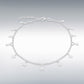 Sterling Silver Anklet 5x5mm Dangly Stars