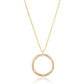 9ct Yellow Gold Diamond Circle Pendant With Chain