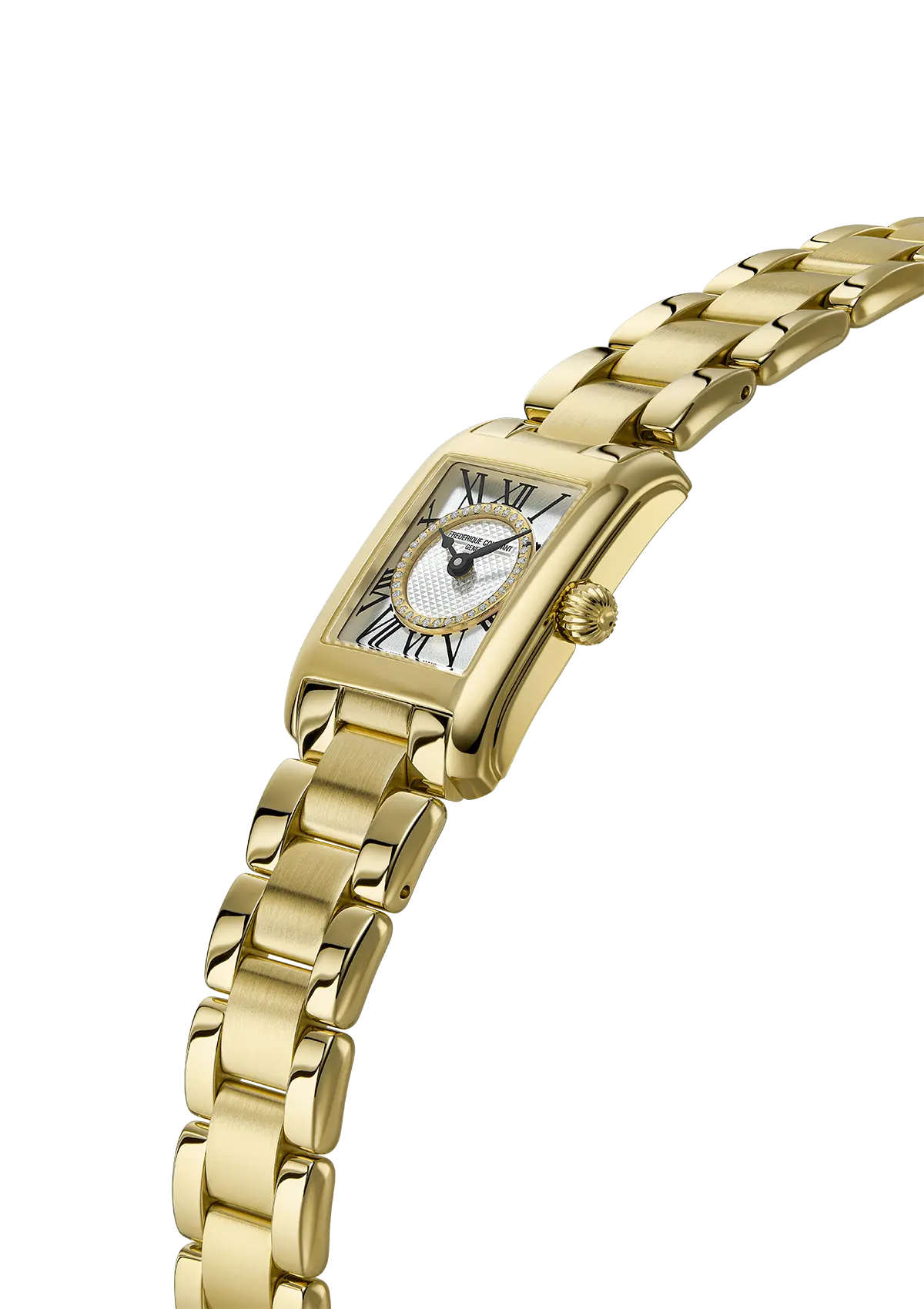 Frederique Constant Ladies Classic Carree Diamond Dial Bracelet Watch FC-200MCDC25B