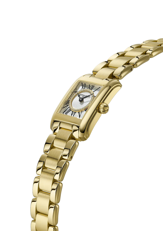 Frederique Constant Ladies Classic Carree Diamond Dial Bracelet Watch FC-200MCDC25B