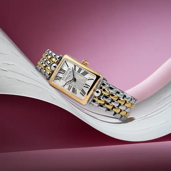 Frederique Constant Classics Art Deco Carree Two Colour Bracelet Watch FC-200MPW2AC3B