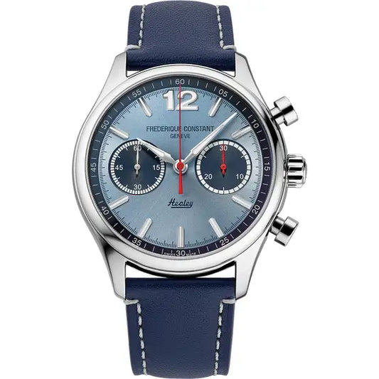 Frederique Constant Vintage Rally Healey Ltd Edition 38/1888 Steel Chronograph Strap Watch FC-397HLBN5B6