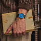 Citizen Rolan Black Leather Strap with Bright Blue Dial Watch FE7130-01L