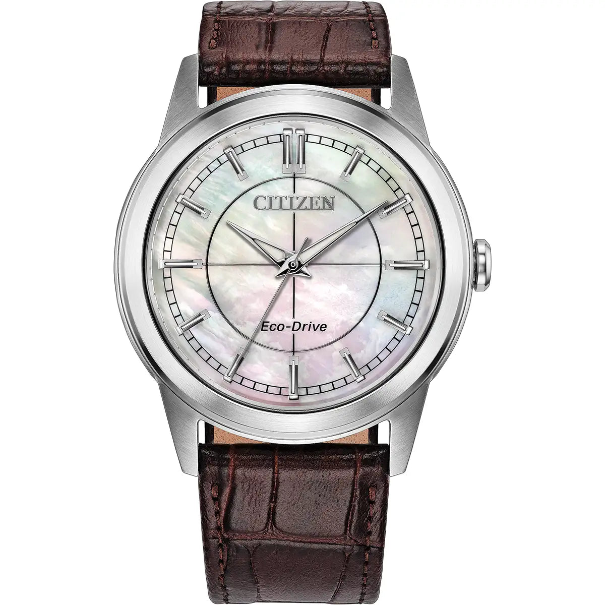 Citizen Rolan 37mm Round White Mother of Pearl Dial Stainless Steel Strap Watch FE7130-10D