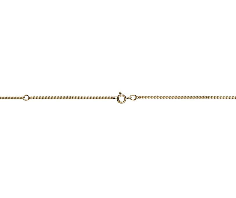 9ct Yellow Gold Adjustable 18"/20" Round Wire Spiga Chain