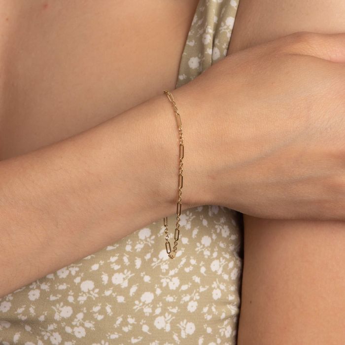9ct Yellow Gold Figaro Bracelet