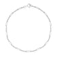 9ct White Gold Figaro Fetter and Five Link Bracelet