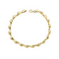 9ct Yellow Gold Teardrop Shaped Hollow Link Bracelet
