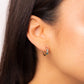 9ct Yellow Gold Pink Tourmaline Green Sapphire And Blue Topaz Hoops