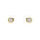 9ct Yellow Gold Rounded Bezel Diamond Stud Earrings