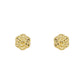 9ct Yellow Gold Beaded English Rose Style Stud Earrings