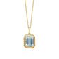 9ct Yellow Gold Rectangular Aquamarine Pendant