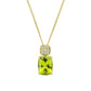 9ct Yellow Gold Peridot Cluster and Peridot Drop Pendant