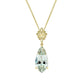 9ct Yellow Gold Green Facetted Quartz Pendant