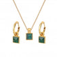 Hot Diamonds X Golden Edit Revive Malachite Necklace and Earrings SS150