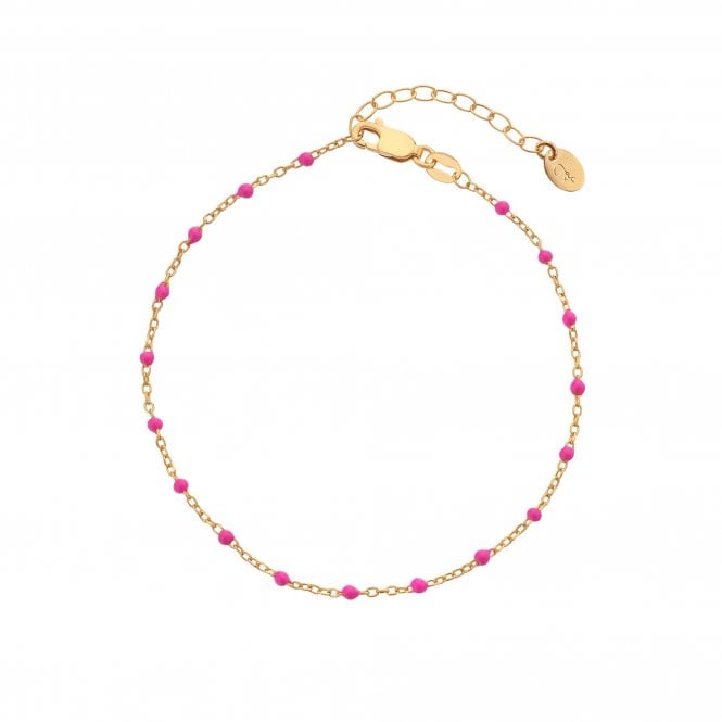 Hot Diamonds x Golden Edit  Pink Ocean Bracelet DL656