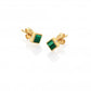 Hot Diamonds x Golden Edit Revive Malachite Stud Earrings DE762