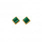 Hot Diamonds x Golden Edit Revive Malachite Stud Earrings DE762