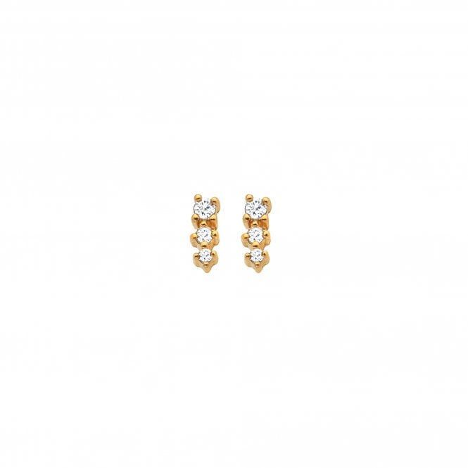 Hot Diamonds x Jac Jossa White Topaz Graduated Stud Earrings DE758