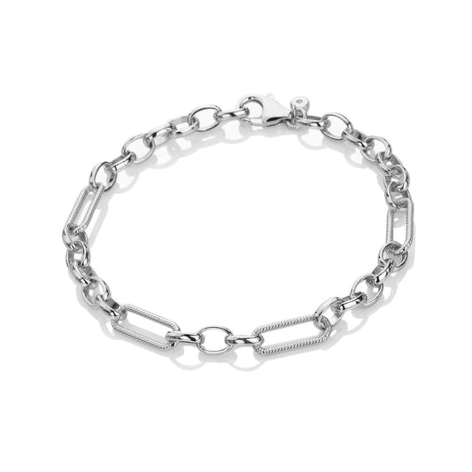 Hot Diamonds x Tasha Sterling Silver Statement Link Bracelet DL682