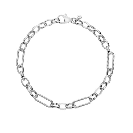 Hot Diamonds x Tasha Sterling Silver Statement Link Bracelet DL682