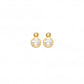 Hot Diamonds x Gem White Topaz Yellow Gold Plated Stud Earrings DE774