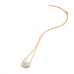 Hot Diamonds x Gem Hot Diamonds Blue Lace Agate Horizontal Yellow Gold Plated Necklace