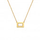 Hot Diamonds x Gem Hot Diamonds Mother Of Pearl Rectangular Yellow Gold Plated Necklace