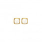 Hot Diamonds x Gem Hot Diamonds Square Mother of Pearl Yellow Gold Plated Stud Earrings