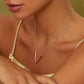 Hot Diamonds Sterling Silver Reflect V Necklace DN159