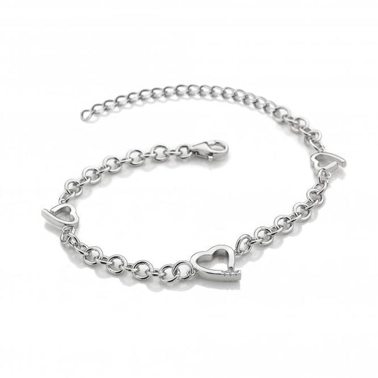 Hot Diamonds Sterling Silver Warm Heart Bracelet DL564