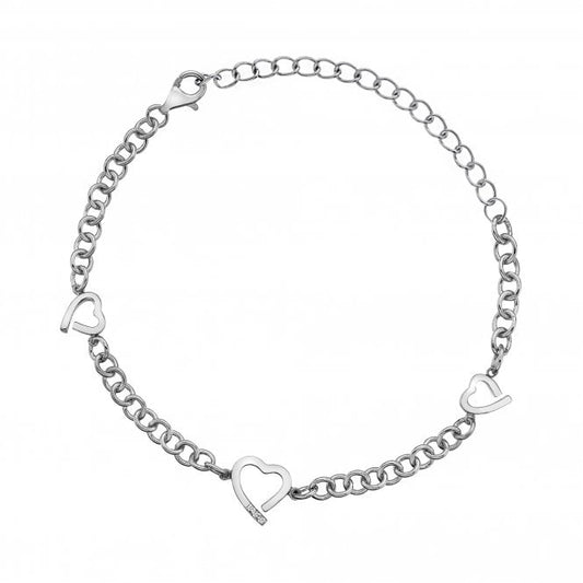 Hot Diamonds Sterling Silver Warm Heart Bracelet DL564