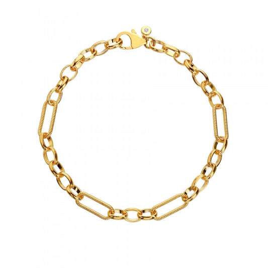 Hot Diamonds X Tasha Gold Plated Statement Link Bracelet DL685