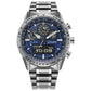 Citizen Eco-Drive Promaster Skyhawk Stainless Steel Blue Dial Watch JV2000-51L