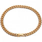 Unique & Co Yellow Gold Plated Stainless Steel Matte Polished Link Bracelet 19cm