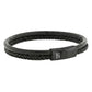 Steel & Barnett Men’s Black Edition Dual Band Black Leather Bracelet Small