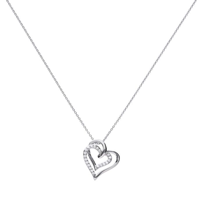Diamonfire Interlocking Heart Necklace
