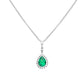 Diamonfire Green Stone Teardrop Necklace