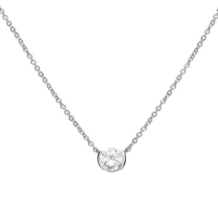 Diamonfire Semi Bezel Set Zirconia Necklace