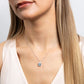 Diamonfire Sterling Silver Blue Cubic Zirconia Square Cut Necklace