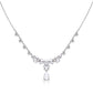 Diamonfire Sterling Silver Cubic Zirconia Teardrop Ornate Necklace