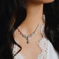 Diamonfire Sterling Silver Cubic Zirconia Teardrop Ornate Necklace