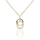Diamonfire Yellow Gold Plated Cubic Zirconia Circles Necklace