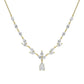 Diamonfire Yellow Gold Plated Cubic Zirconia Vine Leaf Teardrop Necklace