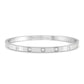 Nomination Stainless Steel Pretty Bangles Square Cubic Zirconia Bangle Large 029508/001