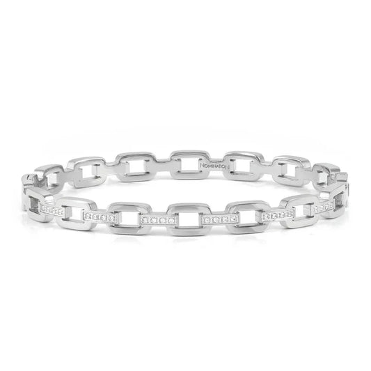 Nomination Stainless Steel Pretty Bangles Cubic Zirconia Chain Medium 029515/001