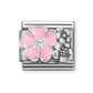 Nomination Classic Silver Pink Flower With Flowers 330325/02