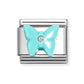 Nomination Classic Silver Turquoise Butterfly 330509/15