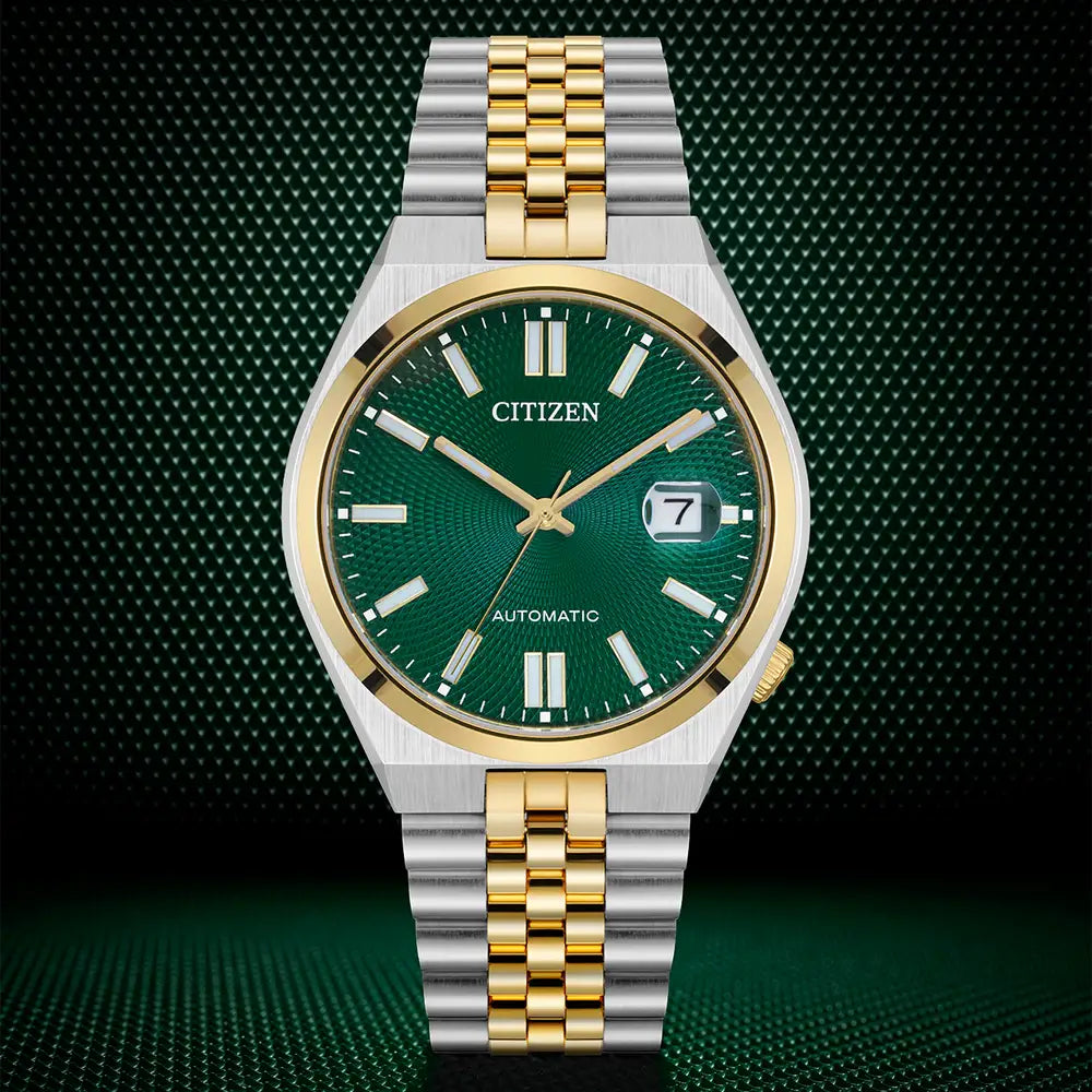 Citizen 60 Tsuyosa Green Dial Two Colour Watch NK0024-54X